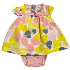 Child of Mine Baby Pink Butterfly Dress Onesie